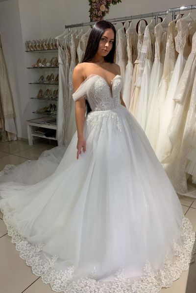 A-line Jewel Neck Floor-length Lace Bridal Attire With Lace
