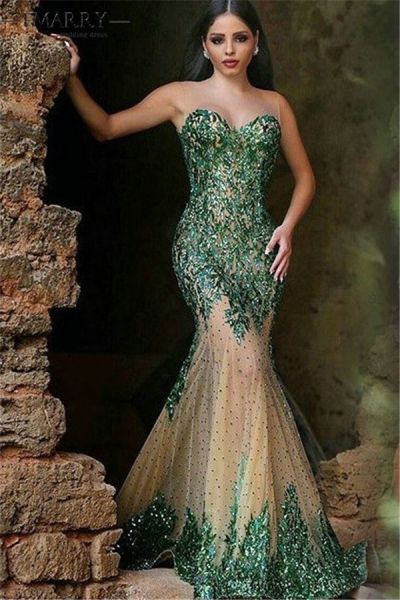 Mermaid Scoop Neck Sleeveless Sweep / Brush Train Tulle Evening Dress With Beading