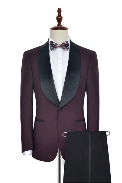 Burgundy Wedding Suits for Men
