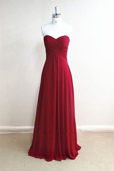 A-line Sweetheart Neck Sleeveless Floor-length 100D Chiffon Formal Dress