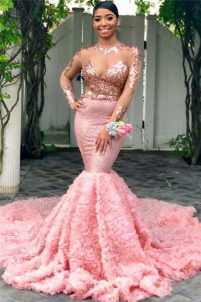 Mermaid Court Train Formal Dress With Sequins