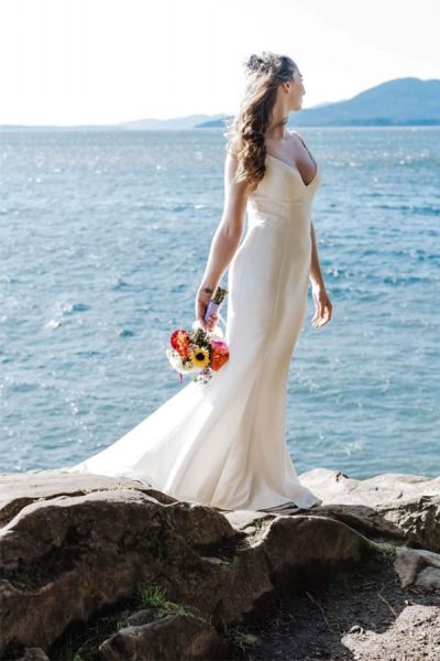 Mermaid Straps Sweetheart Neck Sleeveless Court Train Satin Bridal Gown With Ruffles