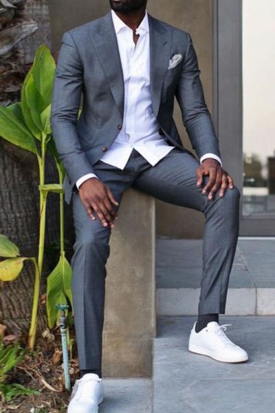 Dark Gray Slim Fit Business Suit