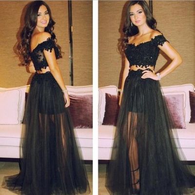 A-line Sleeveless Floor-length Tulle Formal Dress With Appliques