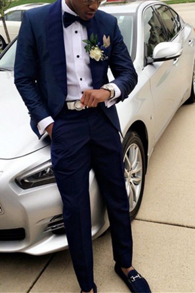 Dark Navy Slim Fit Prom Suit