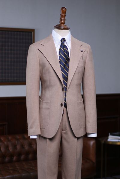 Khaki Slim Fit Business Suit