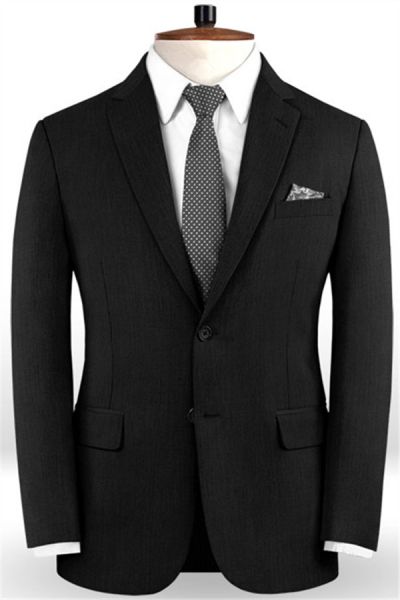 Black Two Piece Business Tuxedo Formal Men Suits for Groomsmen