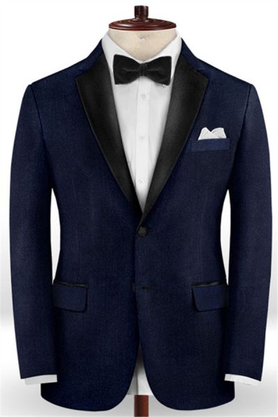 Dark Blue Slim Fit Men Suit
