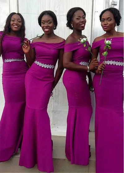 Sheath Bateau Neck Sleeveless Floor-length Bridesmaid Gown