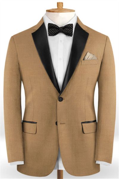 Gold Brown Notched Lapel Tuxedo
