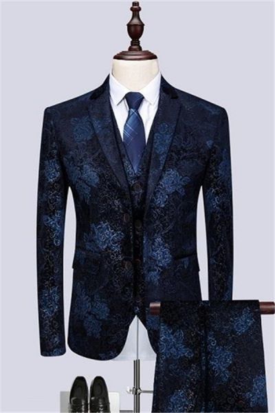 Navy Blue Wedding Prom Suit