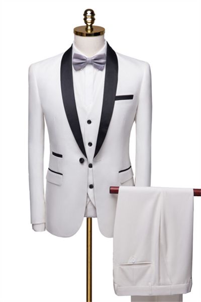 White Shawl Lapel Business Suit
