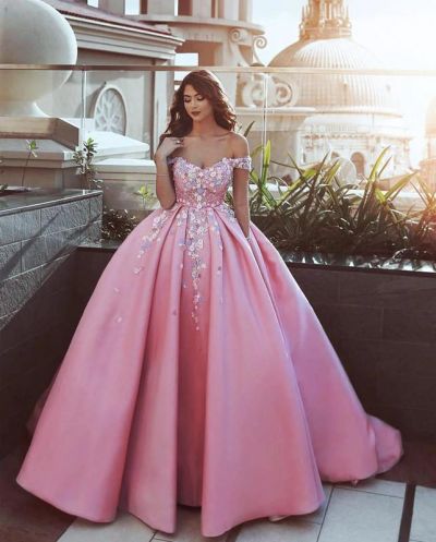 Ball Gown Off-the-shoulder Sweetheart Neck Sleeveless Floor-length Tulle Bridal Attire With Beading