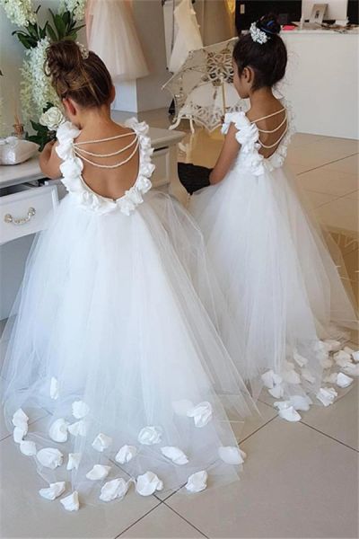 Sleeveless Floor-length Tulle Flower Girl Dress
