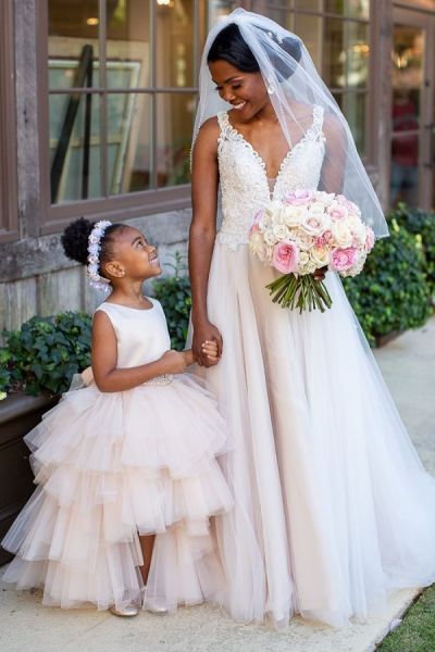 Jewel Neck Sleeveless Satin Flower Girl Dress