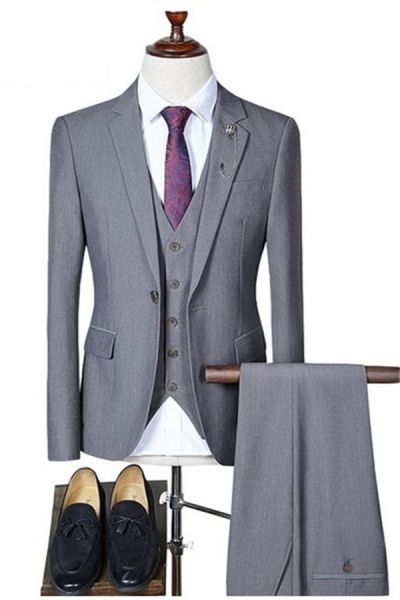 Gray Bespoke Tuxedo with 3 Pieces