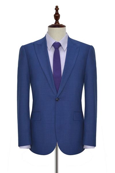 Navy Blue Single Breasted Mens Suits for Formal Business with One Button