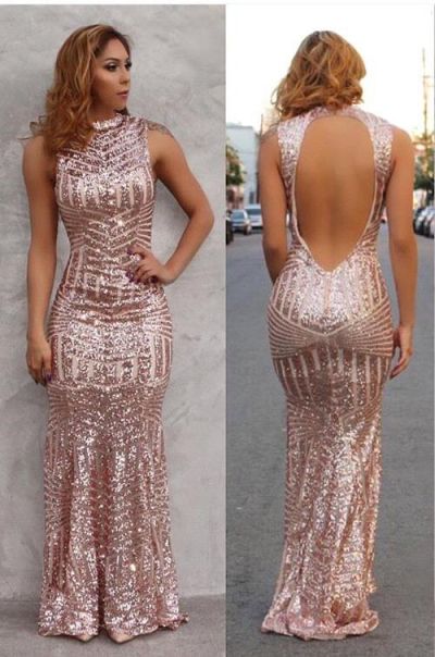 Mermaid High Neck Sleeveless Floor-length Cocktail Party Gown