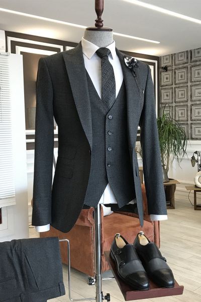 Black Bespoke Business Suit