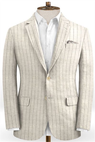 Light Champagne Striped Tuxedo