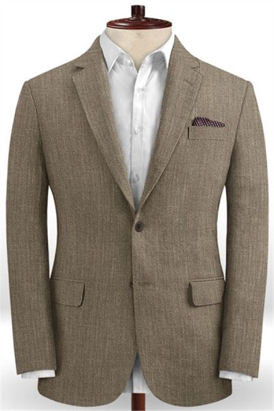 Camel  Linen Men Suits