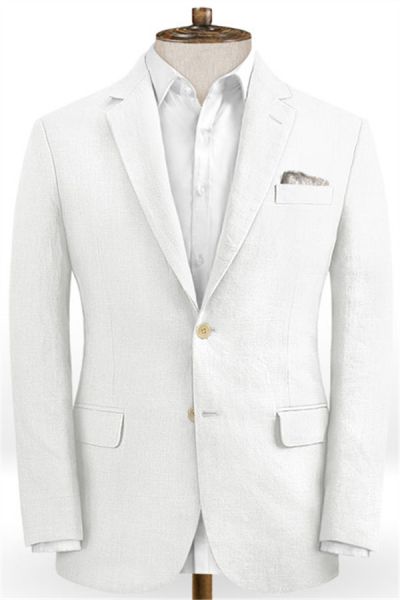 White Linen Summer Men Suit