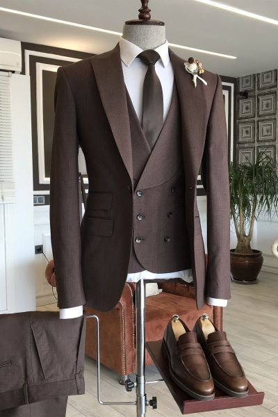 Burgundy Slim Fit Business Suit