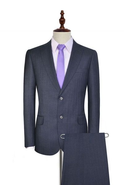 Dark Grey Solid Mens Suits for Formal