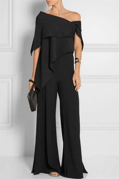 Black Jumpsuit Mother of the Bride Dress