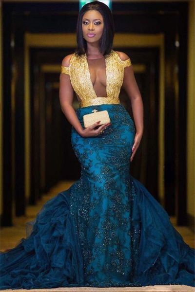 Mermaid Court Train Tulle Evening Dress With Lace