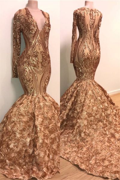 Mermaid V-neck Court Train Evening Dress With Appliques