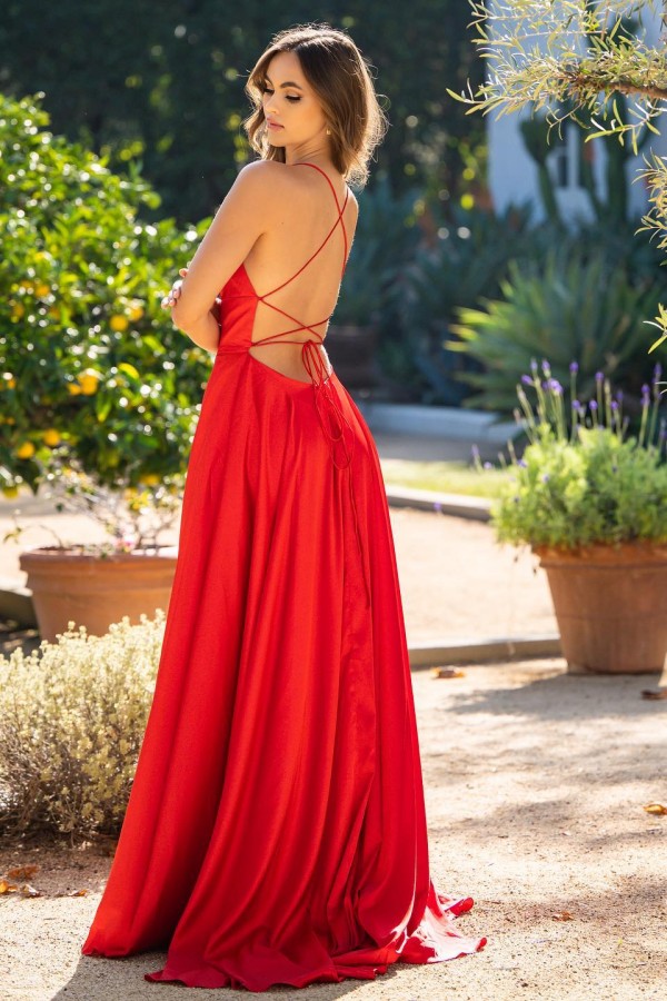 Column Spaghetti Straps Sleeveless Floor-length Satin Formal Dress With Ruffles 2