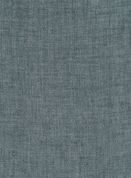 Dusty Blue Linen Men Suits 4