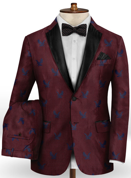 Burgundy Prom Tuxedo 2