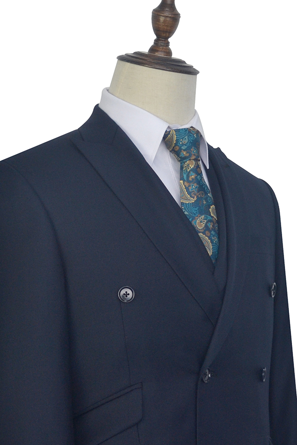 Dark Navy Double Breasted Mens Suits for Formal 5
