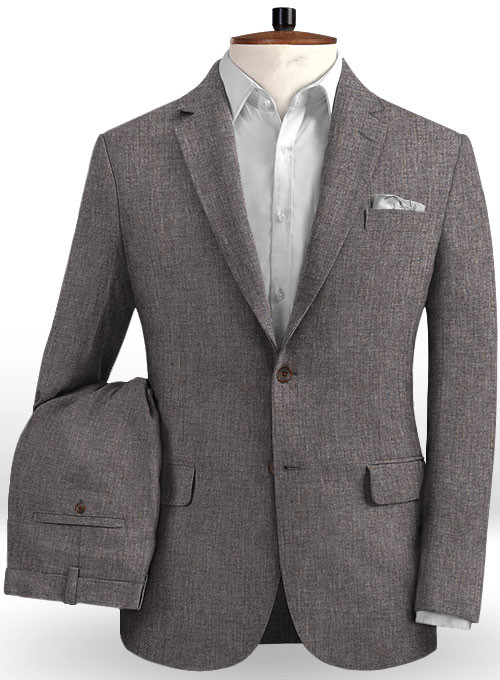 Coffee Linen Mens Prom Suits 2