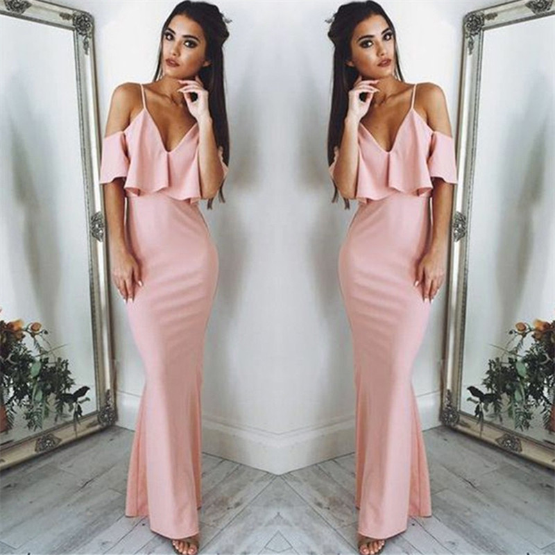 Column Spaghetti Straps Floor-length Formal Dress 2