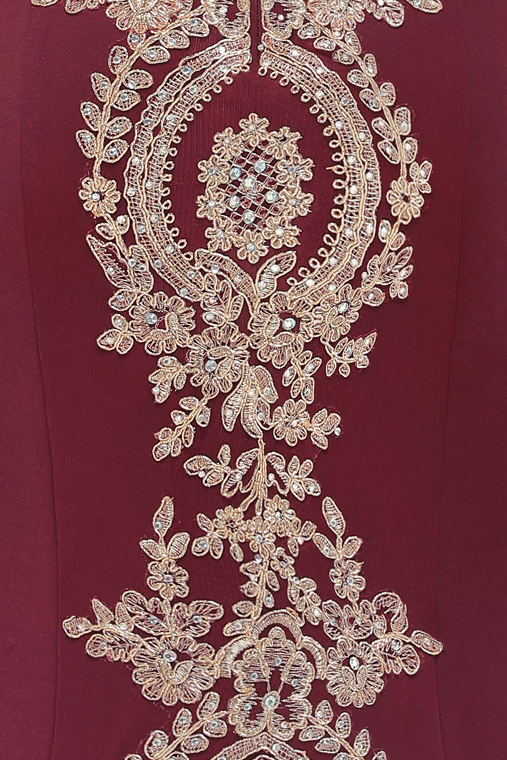 Mermaid Bateau Neck Cap Sleeves Sweep / Brush Train Bridesmaid Gown With Rhinestone 40