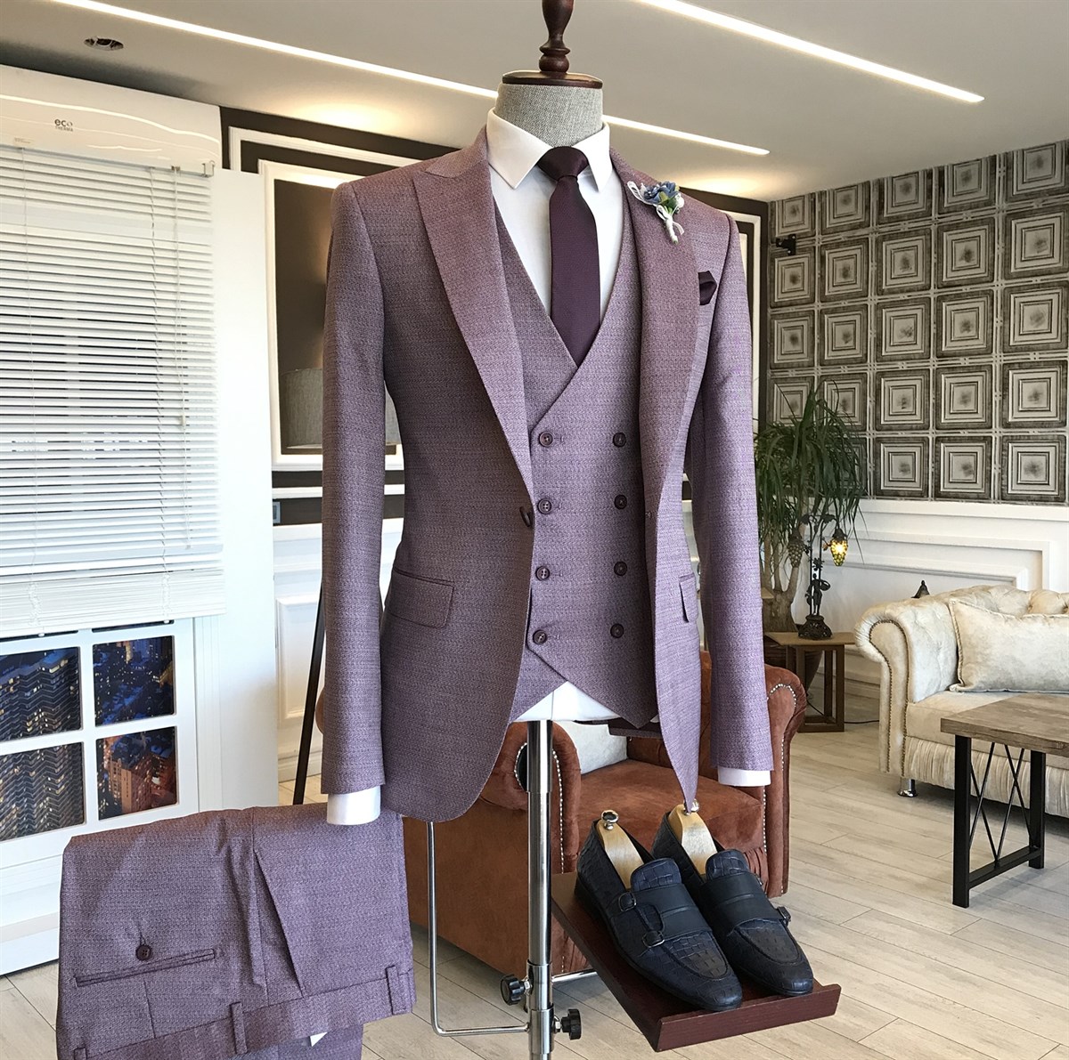 Purple Bespoke Prom Suit 2