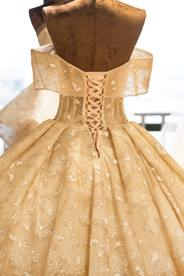 A-line Strapless Sweetheart Neck Cap Sleeves Cathedral Train Tulle Bridal Gown With Lace 6