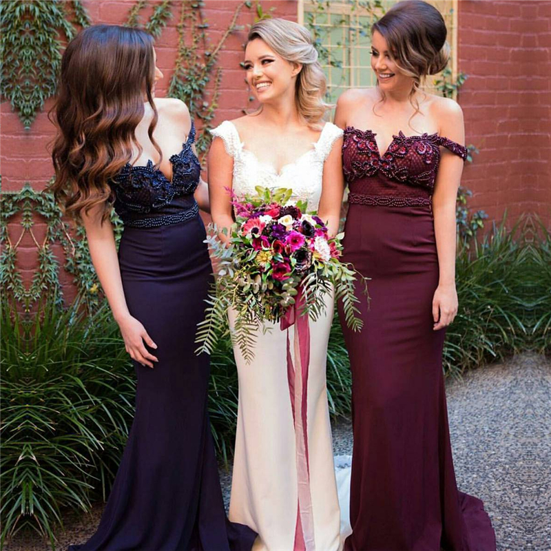 Off-the-Shoulder Maid of Honor Dress 3