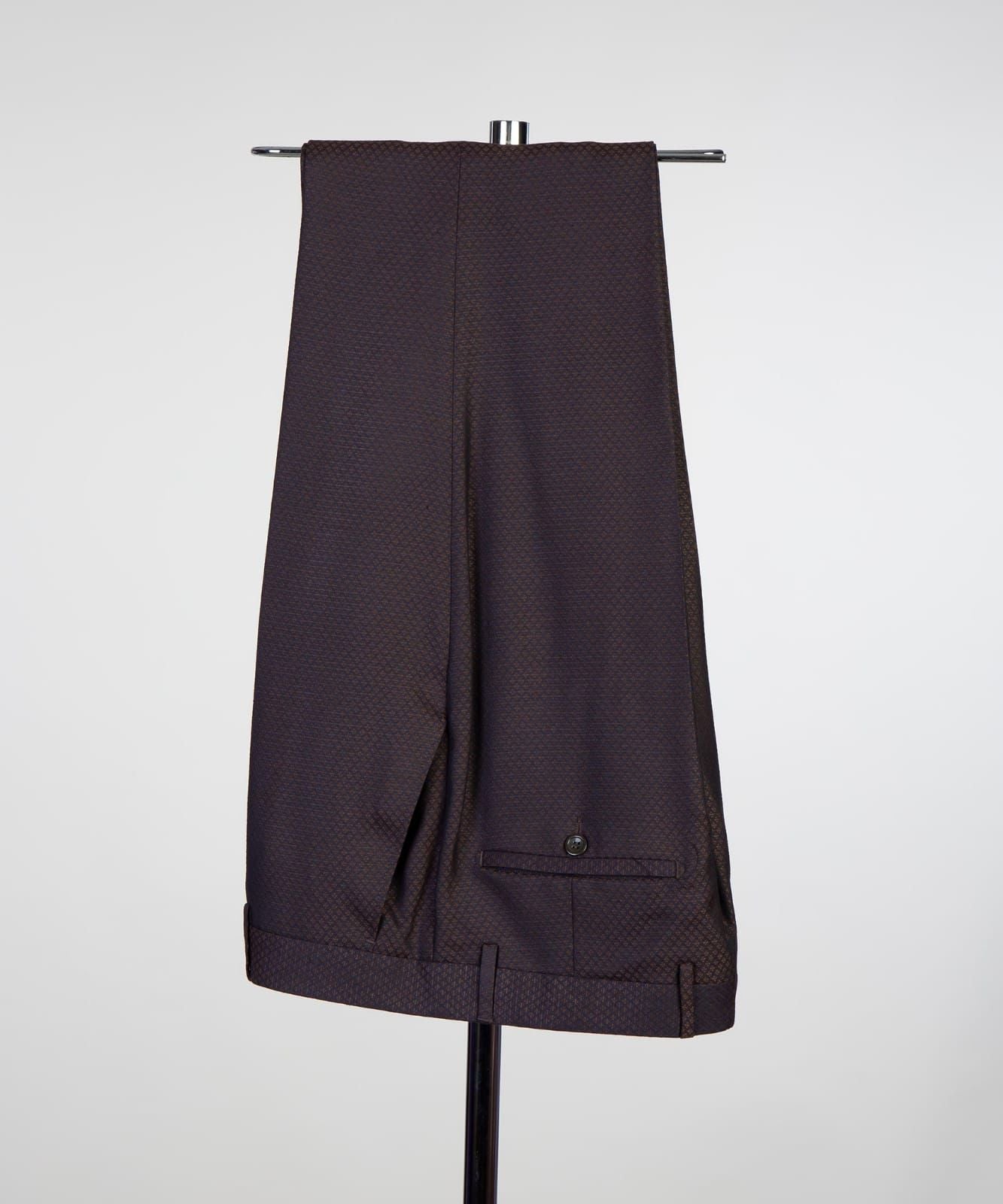 Chocolate Double Breasted Two Pieces Prom Men Suit 4