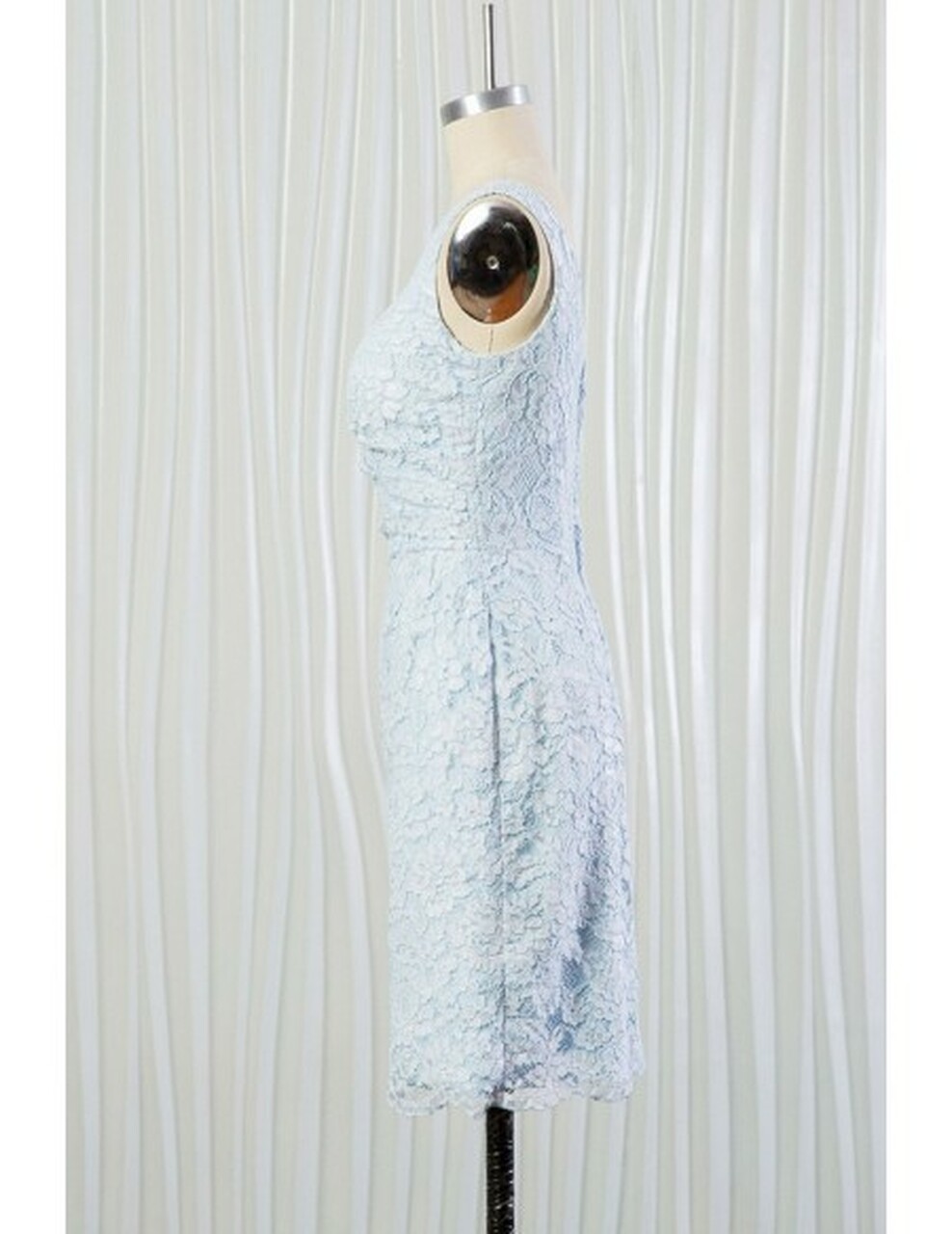 A-line One Shoulder Sleeveless Knee-length Bridesmaid Outfit With Lace 5