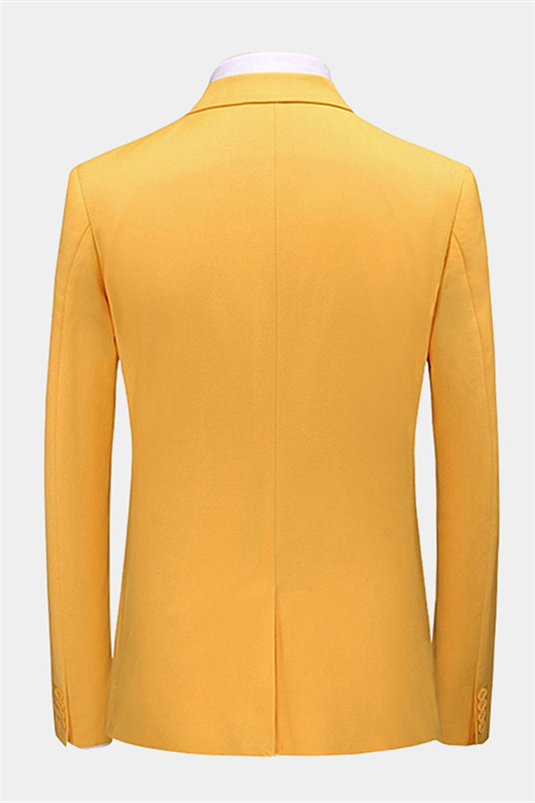 Gold Single Breasted Prom Suit with Notched Lapel 2
