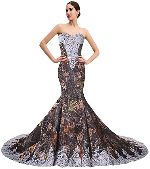 Mermaid Sweetheart Neck Sleeveless Sweep / Brush Train Satin Bridal Gown With Lace 3