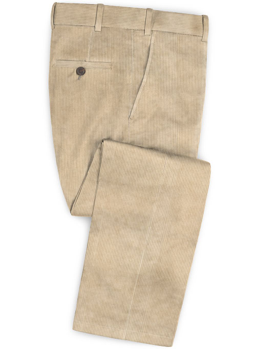 Champagne Corduroy Men Suits 3