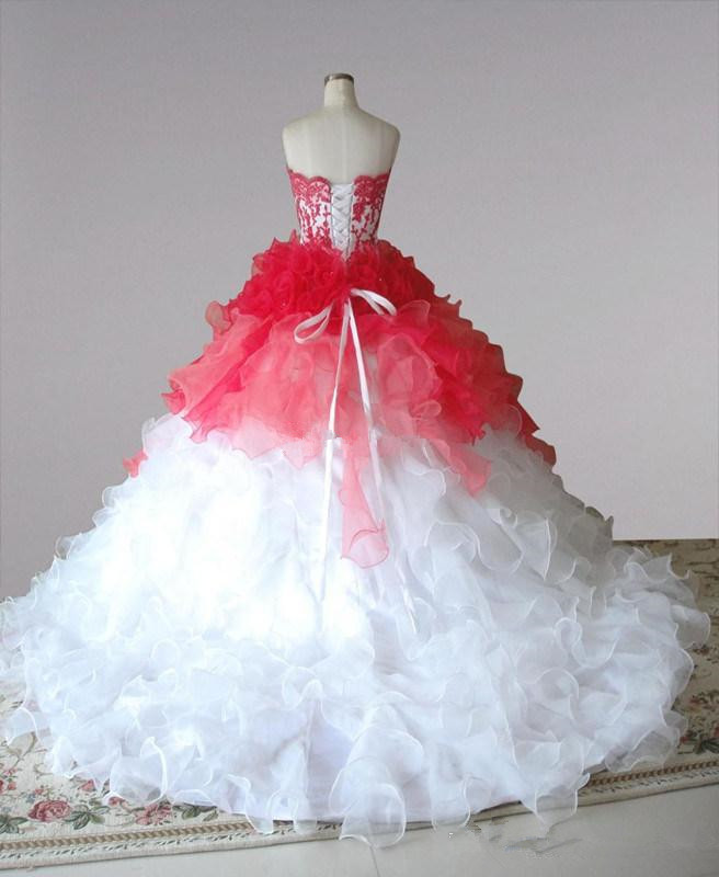 Ball Gown Strapless Sleeveless Sweep / Brush Train Organza Evening Gown With Lace 3