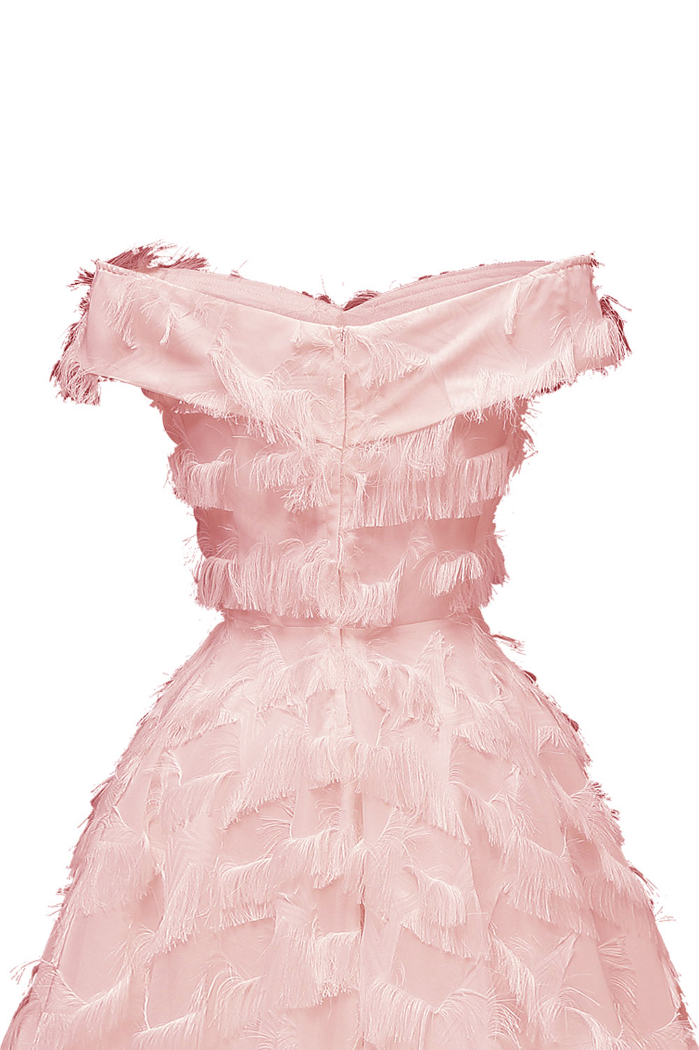A-line Off-the-shoulder Cap Sleeves Knee-length Cocktail Party Dress With Feathers 11