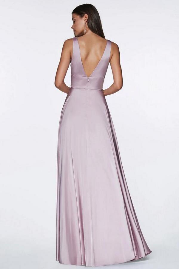 A-line Straps Sleeveless Floor-length Stretch Satin Evening Dress With Ruffles 4