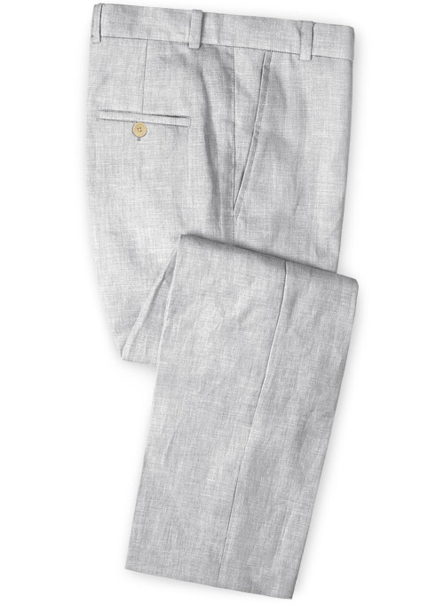 Silver Linen Men Suits 3